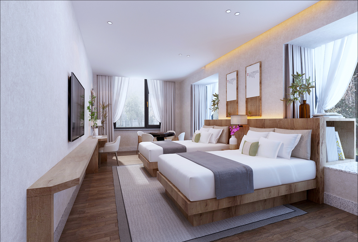 巢湖厵村民宿現(xiàn)代田園風格民宿設計裝修(圖4) 巢湖厵村民宿現(xiàn)代田園風格民宿設計裝修(圖4)