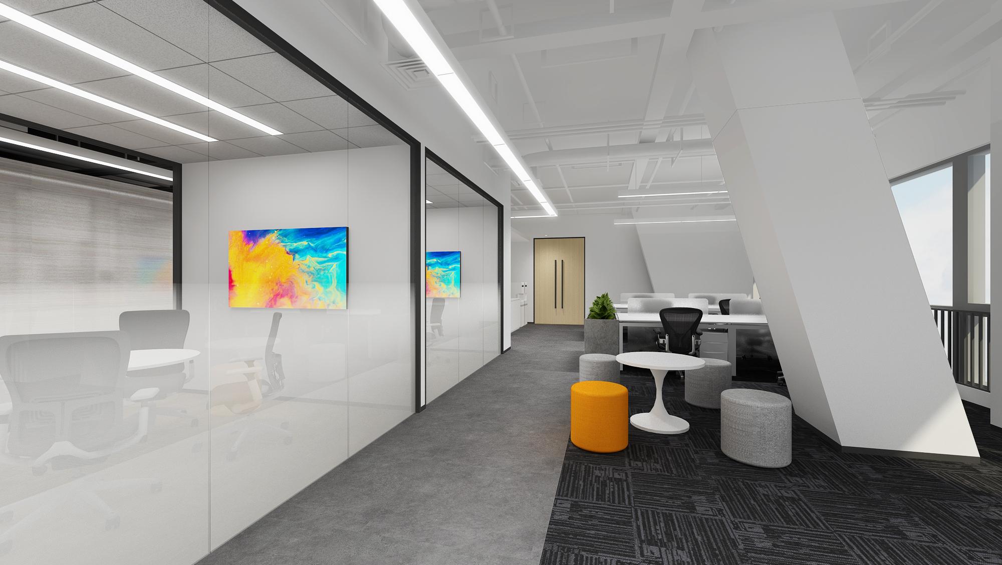 新華大廈2100平簡約風辦公室裝修(圖4) 新華大廈2100平簡約風辦公室裝修(圖4)