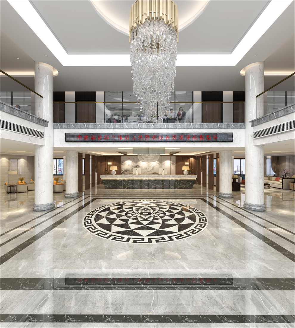 蕪湖華威5400平方新中式辦公樓裝修(圖1) 蕪湖華威5400平方新中式辦公樓裝修(圖1)