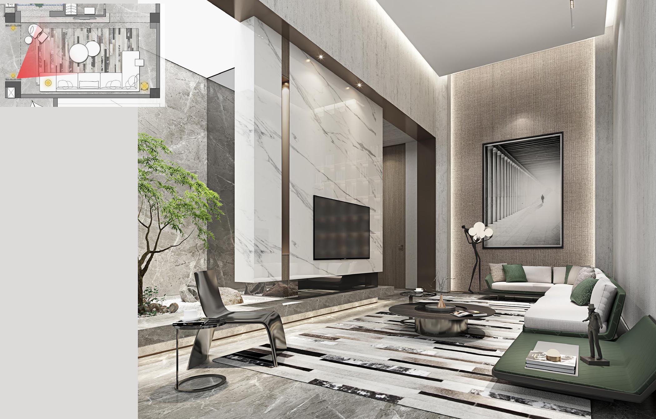 太平.某山莊C戶型新中式樣板間裝飾裝修工程(圖3) 00負一層會客廳.jpg