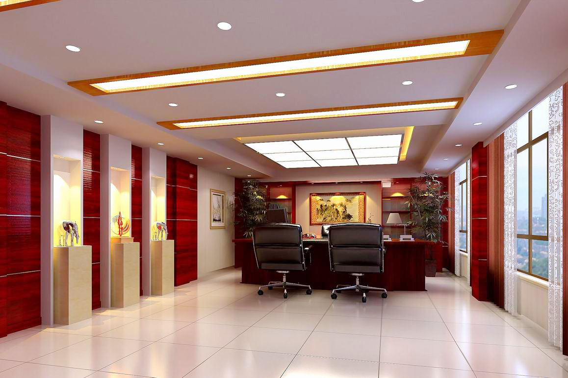 合肥華威電力3000平方辦公樓裝修設計(圖2) 董事長室B+.jpg