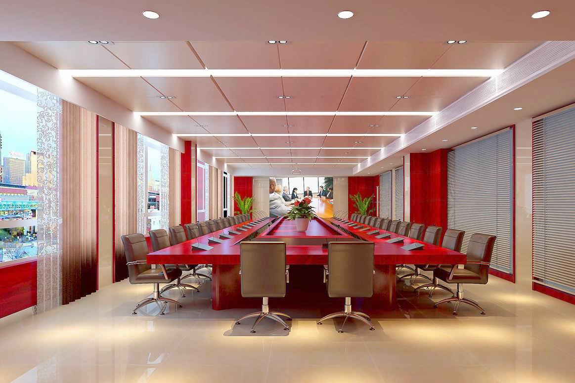 合肥華威電力3000平方辦公樓裝修設計(圖3) 大會議室+.jpg