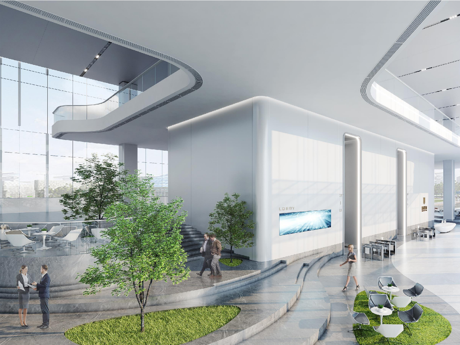 滁州3200平方辦公樓接待大廳裝修設(shè)計(jì)案例(圖2) 2.jpg