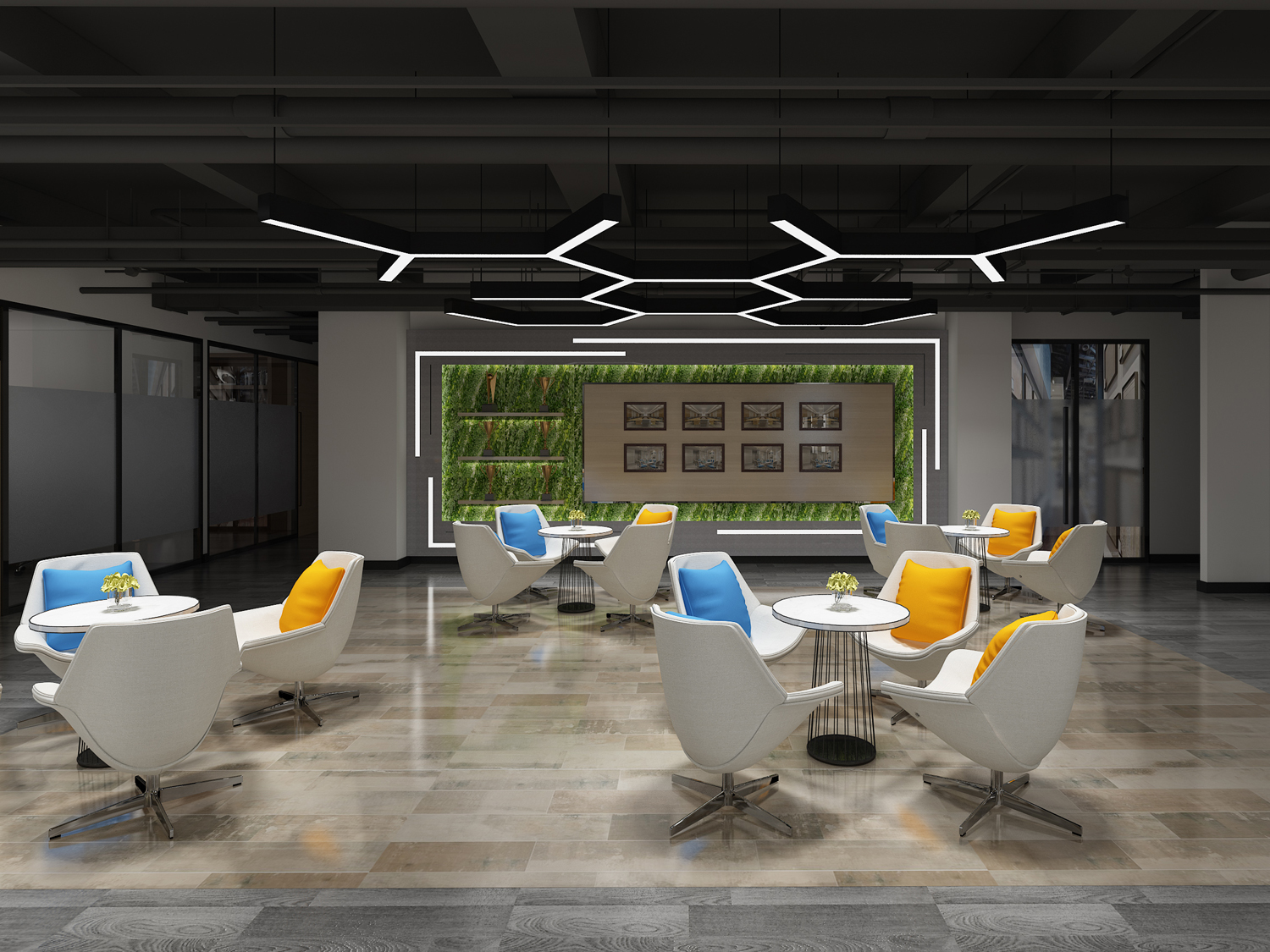 安徽半山裝飾--工業(yè)風(fēng)辦公室裝修設(shè)計技巧(圖1) 洽談區(qū).jpg