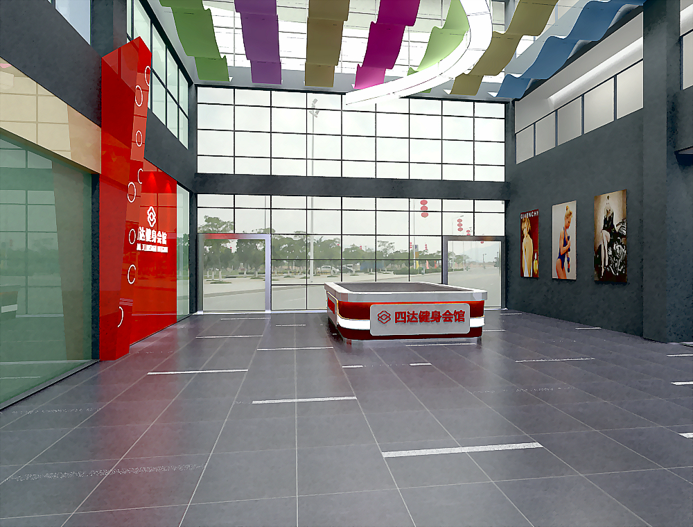 四達(dá)健身會(huì)所-健身房裝修(圖10)